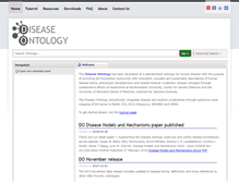 Tablet Screenshot of disease-ontology.org